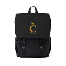 Load image into Gallery viewer, I C Worth Casual Shoulder Black and Gold Backpack