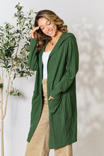 Load image into Gallery viewer, Basic Bae Full Size Ribbed Open Front Long Sleeve Cardigan