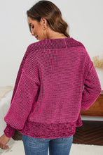 Load image into Gallery viewer, Waffle-knit Pocketed Open Front Cardigan