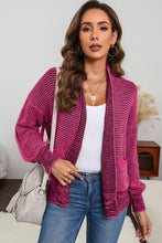 Load image into Gallery viewer, Waffle-knit Pocketed Open Front Cardigan