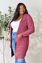 Load image into Gallery viewer, Basic Bae Full Size Ribbed Open Front Long Sleeve Cardigan
