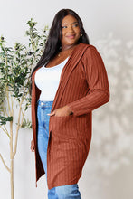Load image into Gallery viewer, Basic Bae Full Size Ribbed Open Front Long Sleeve Cardigan