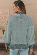 Load image into Gallery viewer, Waffle-knit Pocketed Open Front Cardigan