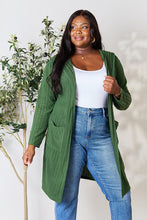 Load image into Gallery viewer, Basic Bae Full Size Ribbed Open Front Long Sleeve Cardigan