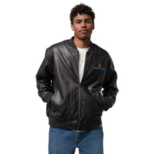 Load image into Gallery viewer, MENTALAIRE Unisex Leather Bomber Jacket