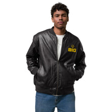 Load image into Gallery viewer, THINK BIG Leather Bomber Jacket