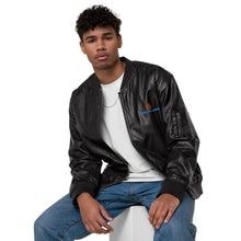 Load image into Gallery viewer, MENTALAIRE Unisex Leather Bomber Jacket