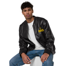 Load image into Gallery viewer, THINK BIG Leather Bomber Jacket