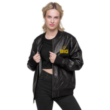Load image into Gallery viewer, THINK BIG Leather Bomber Jacket