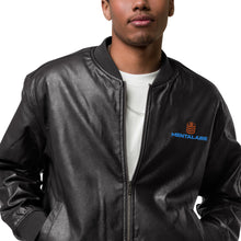 Load image into Gallery viewer, MENTALAIRE Unisex Leather Bomber Jacket