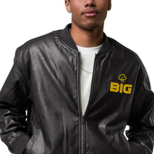 Load image into Gallery viewer, THINK BIG Leather Bomber Jacket