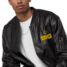 Load image into Gallery viewer, THINK BIG Leather Bomber Jacket