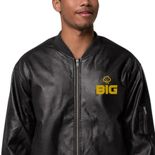 Load image into Gallery viewer, THINK BIG Leather Bomber Jacket