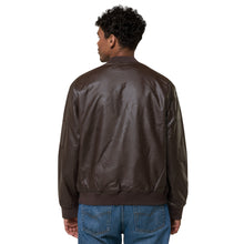 Load image into Gallery viewer, MENTALAIRE Unisex Leather Bomber Jacket