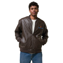 Load image into Gallery viewer, MENTALAIRE Unisex Leather Bomber Jacket