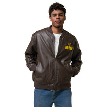 Load image into Gallery viewer, THINK BIG Leather Bomber Jacket
