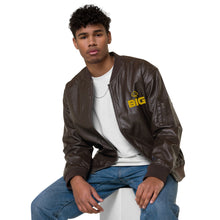 Load image into Gallery viewer, THINK BIG Leather Bomber Jacket