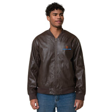 Load image into Gallery viewer, MENTALAIRE Unisex Leather Bomber Jacket