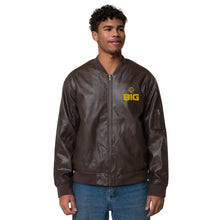 Load image into Gallery viewer, THINK BIG Leather Bomber Jacket