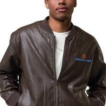 Load image into Gallery viewer, MENTALAIRE Unisex Leather Bomber Jacket