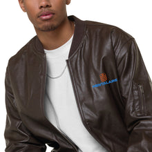 Load image into Gallery viewer, MENTALAIRE Unisex Leather Bomber Jacket
