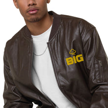 Load image into Gallery viewer, THINK BIG Leather Bomber Jacket