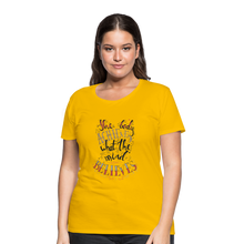 Load image into Gallery viewer, MENTALAIRE Affirmation Women’s Premium T-Shirt - sun yellow