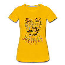 Load image into Gallery viewer, MENTALAIRE Affirmation Women’s Premium T-Shirt - sun yellow