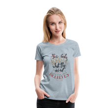 Load image into Gallery viewer, MENTALAIRE Affirmation Women’s Premium T-Shirt - heather ice blue