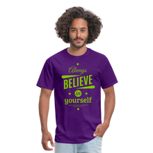 Load image into Gallery viewer, BELIVE IN YOUR SELF Unisex Classic T-Shirt - purple