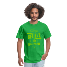 Load image into Gallery viewer, BELIVE IN YOUR SELF Unisex Classic T-Shirt - bright green