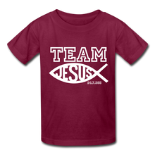 Load image into Gallery viewer, TEAM JESUS Kids' T-Shirt - burgundy