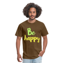Load image into Gallery viewer, Be Happy Unisex Classic T-Shirt - brown