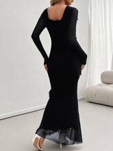 Load image into Gallery viewer, Devine Ruffled Surplice Long Sleeve Maxi Dress