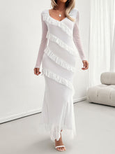 Load image into Gallery viewer, Devine Ruffled Surplice Long Sleeve Maxi Dress