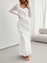 Load image into Gallery viewer, Devine Ruffled Surplice Long Sleeve Maxi Dress