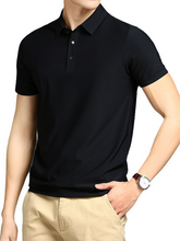 Load image into Gallery viewer, Men&#39;s high elastic non-marking ice silk lapel short-sleeved quick-drying polo shirt