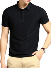 Load image into Gallery viewer, Men&#39;s high elastic non-marking ice silk lapel short-sleeved quick-drying polo shirt