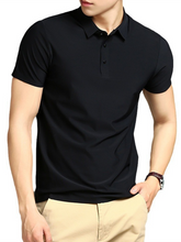 Load image into Gallery viewer, Men&#39;s high elastic non-marking ice silk lapel short-sleeved quick-drying polo shirt