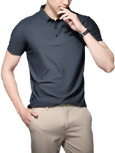 Load image into Gallery viewer, Men&#39;s high elastic non-marking ice silk lapel short-sleeved quick-drying polo shirt