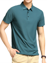 Load image into Gallery viewer, Men&#39;s high elastic non-marking ice silk lapel short-sleeved quick-drying polo shirt