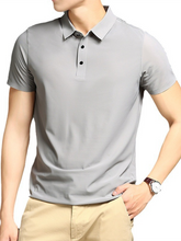 Load image into Gallery viewer, Men&#39;s high elastic non-marking ice silk lapel short-sleeved quick-drying polo shirt