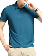 Load image into Gallery viewer, Men&#39;s high elastic non-marking ice silk lapel short-sleeved quick-drying polo shirt