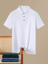 Load image into Gallery viewer, Men&#39;s high elastic non-marking ice silk lapel short-sleeved quick-drying polo shirt