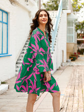 Load image into Gallery viewer, Women&#39;s floral print bell sleeve dress