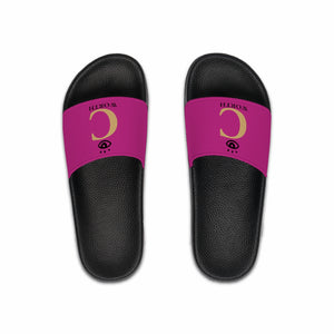 I C WORTH Men's Hot Purple Slide Sandals