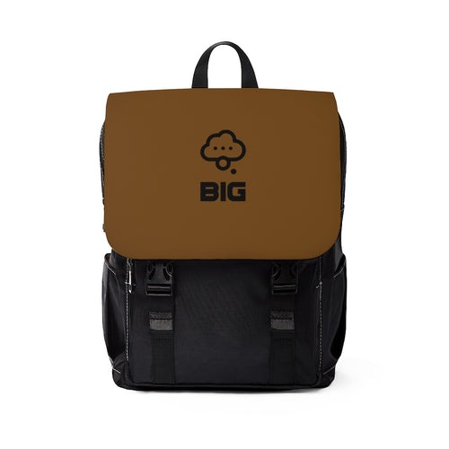 Think BIG Unisex Brown Casual Shoulder Backpack