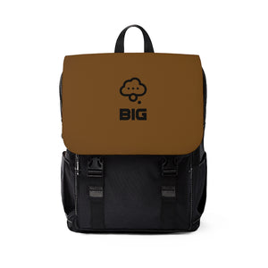 Think BIG Unisex Brown Casual Shoulder Backpack
