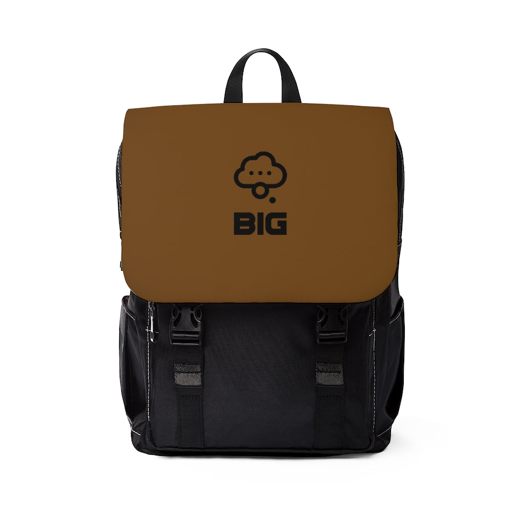 Think BIG Unisex Brown Casual Shoulder Backpack