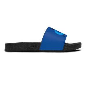 I C WORTH Women's Blue Slide Sandals